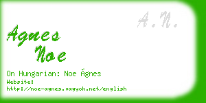 agnes noe business card